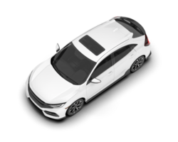 branco moderno carro isolado em transparente fundo. 3d Renderização - ilustração png