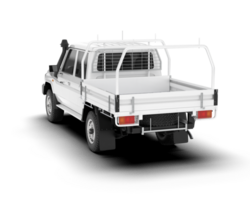 White pickup truck isolated on transparent background. 3d rendering - illustration png