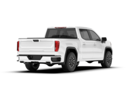 White pickup truck isolated on transparent background. 3d rendering - illustration png