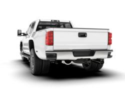 White pickup truck isolated on transparent background. 3d rendering - illustration png