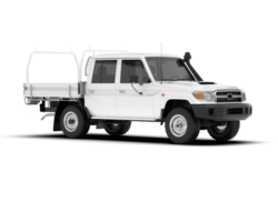 White pickup truck isolated on transparent background. 3d rendering - illustration png