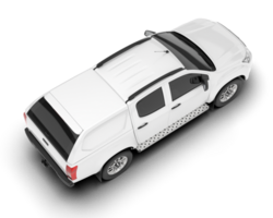 White pickup truck isolated on transparent background. 3d rendering - illustration png