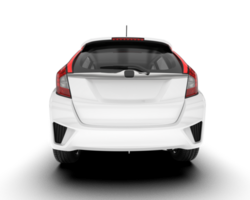 White city car isolated on transparent background. 3d rendering - illustration png