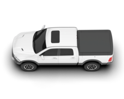 White pickup truck isolated on transparent background. 3d rendering - illustration png