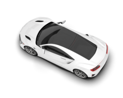 White sport car isolated on transparent background. 3d rendering - illustration png