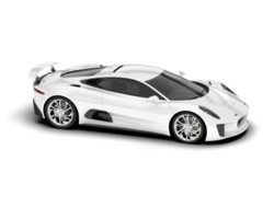 White sport car isolated on transparent background. 3d rendering - illustration png