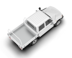 White pickup truck isolated on transparent background. 3d rendering - illustration png