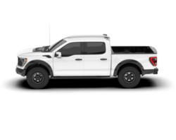 White pickup truck isolated on transparent background. 3d rendering - illustration png