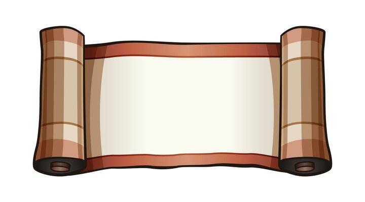 Japanese scroll paper illustration cartoon
