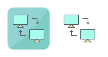 icono de vector de sistemas compartidos