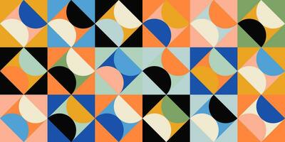 Geometric minimalistic mosaic seamless pattern. Abstract vector for web banner, business presentation, branding, card, invitation, poster, cover, textile print.