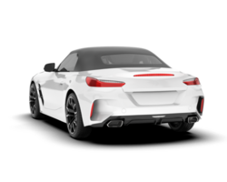 blanc sport voiture isolé sur transparent Contexte. 3d le rendu - illustration png