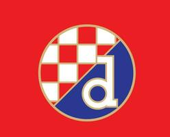 Dinamo Zagreb Club Logo Symbol Croatia League Football Abstract Design Vector Illustration With Red Background