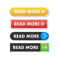 Read more web site button. Vector stock illustration