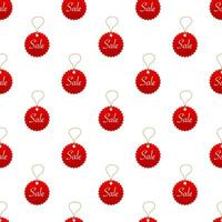 Sale pattern in abstract style on red background. Vector illustration
