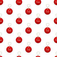 Sale pattern in abstract style on red background. Vector illustration