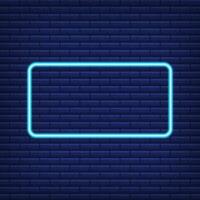 Neon frame in the form of a square. Set the color. template design element. Vector illustration.