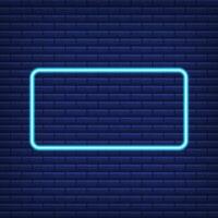 Neon frame in the form of a square. Set the color. template design element. Vector illustration.