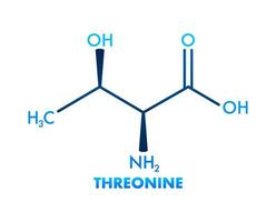 Threonine is an amino acid. Flat vector illustration on white background.