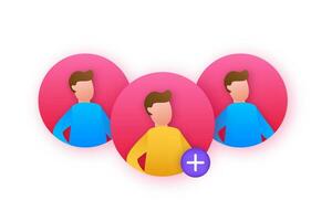 Button Follow us on white background. Flat banner. Vector illustration.