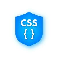 Cascading Style Sheets, css label. High performance. Vector stock illustration