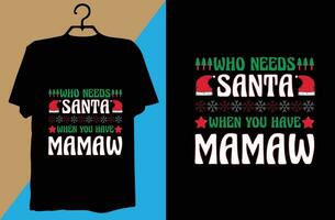 Christmas T-shirt design vector