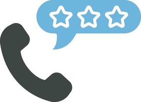 Phone Call Review Icon Image. vector