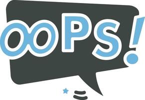 Oops Bubble Icon Image. vector