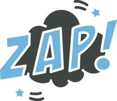Zap Bubble Icon Image. vector