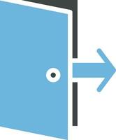 Exit Door Icon Image. vector