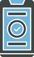 Mobile Check Icon Image. vector