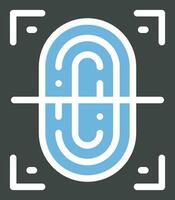 Fingerprint Scan Icon Image. vector