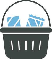 Chocolates in Basket Icon Image. vector