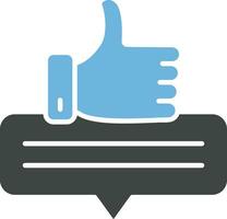 Right Feedback Icon Image. vector