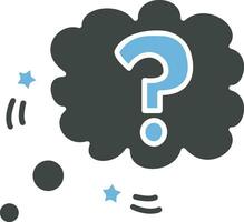 Question Mark Bubble Icon Image. vector