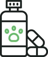 Pills icon vector image. Suitable for mobile apps, web apps and print media.