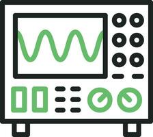 Oscilloscope icon vector image. Suitable for mobile apps, web apps and print media.