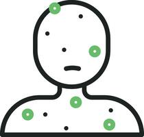 Skin Disease icon vector image. Suitable for mobile apps, web apps and print media.