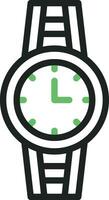 Wristwatch icon vector image. Suitable for mobile apps, web apps and print media.
