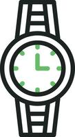 reloj de pulsera icono vector imagen. adecuado para móvil aplicaciones, web aplicaciones y impresión medios de comunicación.