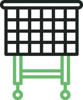 Trolley icon vector image. Suitable for mobile apps, web apps and print media.