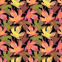 Seamless maple leaf pattern.Image for wallpaper,packaging,paper.Seasonal holidays design.Thanksgiving,Halloween.Watercolor hand art. photo