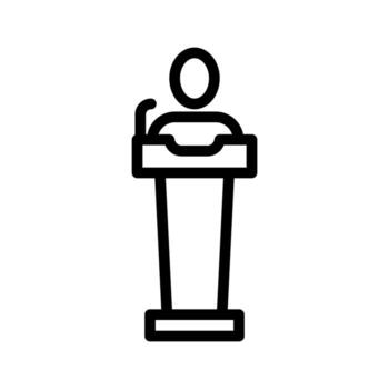 conferencia icono diseño. vector símbolos en de moda y moderno línea estilo en blanco antecedentes adecuado para el necesidades de sitios web, programadores, desarrolladores y diseñadores icono vector