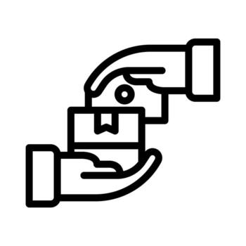 efectivo en entrega icono diseño. vector símbolos en de moda y moderno línea estilo en blanco antecedentes adecuado para el necesidades de sitios web, programadores, desarrolladores y diseñadores