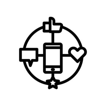 social medios de comunicación línea icono diseño. vector símbolos en de moda y moderno línea estilo en blanco antecedentes adecuado para el necesidades de sitios web, programadores, desarrolladores y diseñadores icono vector