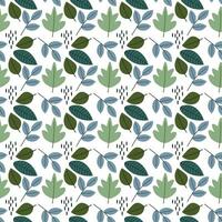 Leafs flat illustration repeating pattern vector