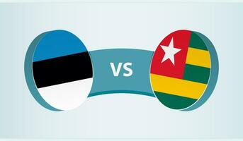 Estonia versus Togo, team sports competition concept. vector