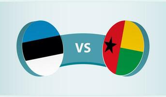 Estonia versus guinea-bissáu, equipo Deportes competencia concepto. vector