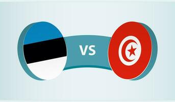 Estonia versus Tunisia, team sports competition concept. vector