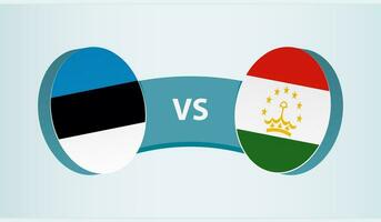 Estonia versus Tajikistan, team sports competition concept. vector